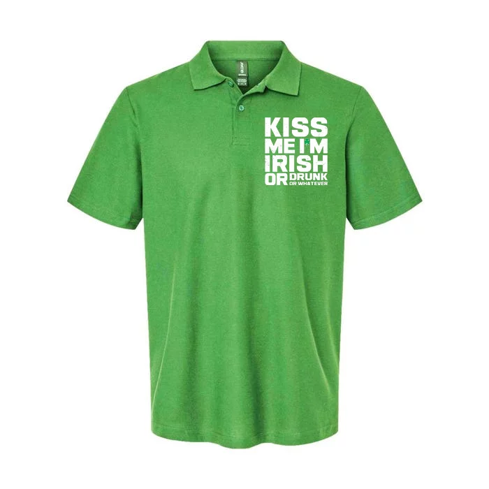 St Patrick's Day Kiss Me I'm Irish Or Drunk Or Whatever Softstyle Adult Sport Polo