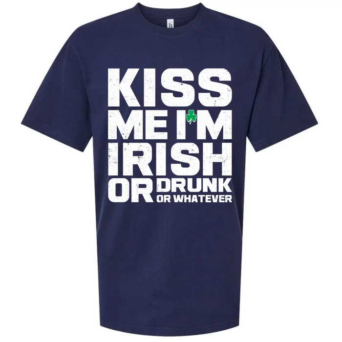 St Patrick's Day Kiss Me I'm Irish Or Drunk Or Whatever Sueded Cloud Jersey T-Shirt