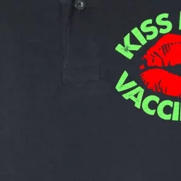 St Patrick's Day Kiss Me I'm Vaccinated Lipstick Shamrock Softstyle Adult Sport Polo