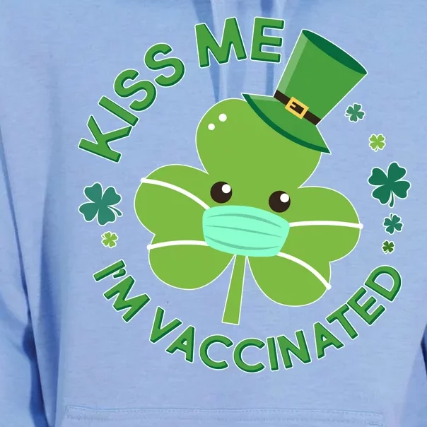 St Patrick's Day Kiss Me I'm Vaccinated Shamrock Unisex Surf Hoodie