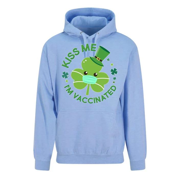 St Patrick's Day Kiss Me I'm Vaccinated Shamrock Unisex Surf Hoodie