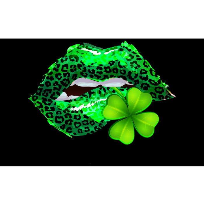 St Patrick's Day Leopard Print Lipstick Shamrock Bumper Sticker