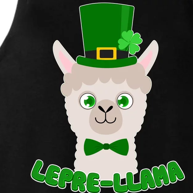 St Patrick's Day Lepre-Llama Ladies Tri-Blend Wicking Tank