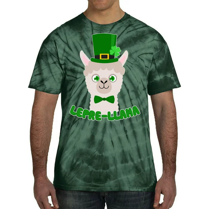 St Patrick's Day Lepre-Llama Tie-Dye T-Shirt