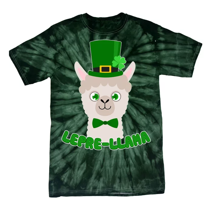 St Patrick's Day Lepre-Llama Tie-Dye T-Shirt