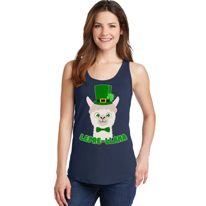 St Patrick's Day Lepre-Llama Ladies Essential Tank