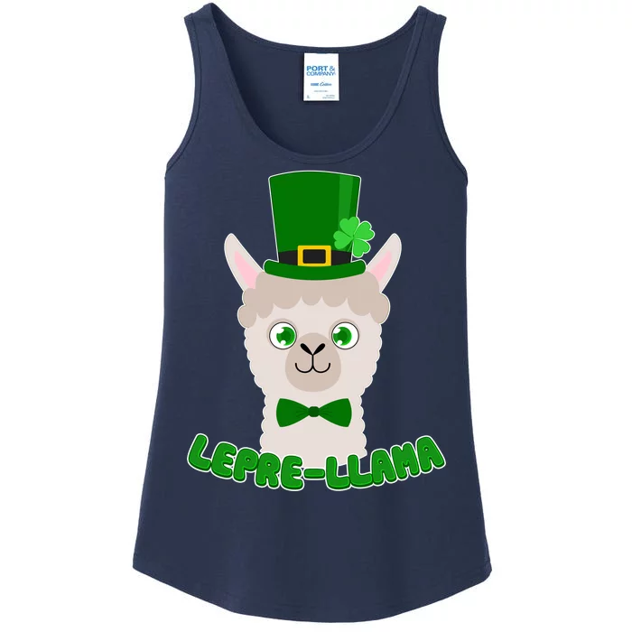 St Patrick's Day Lepre-Llama Ladies Essential Tank