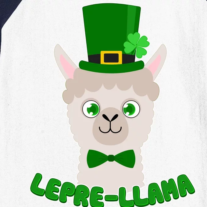 St Patrick's Day Lepre-Llama Baseball Sleeve Shirt