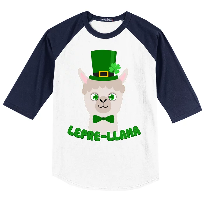 St Patrick's Day Lepre-Llama Baseball Sleeve Shirt