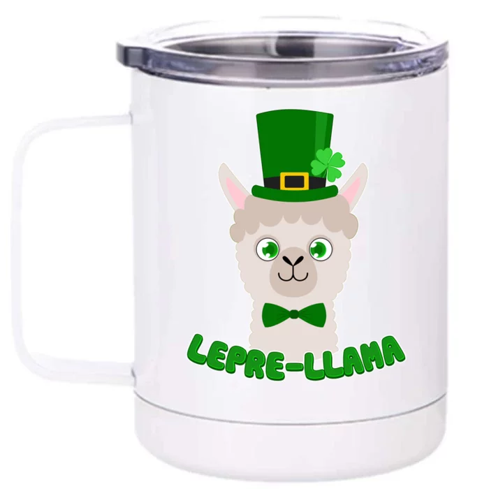 St Patrick's Day Lepre-Llama Front & Back 12oz Stainless Steel Tumbler Cup