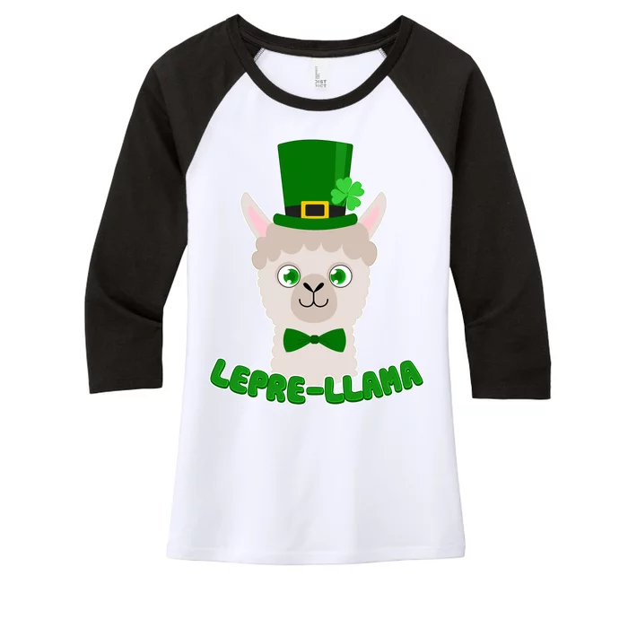 St Patrick's Day Lepre-Llama Women's Tri-Blend 3/4-Sleeve Raglan Shirt