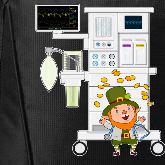 St Patrick's Day Leprechaun Anesthesia Machine City Backpack