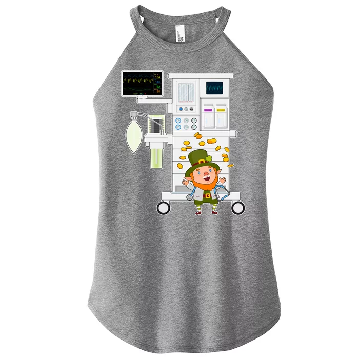 St Patrick's Day Leprechaun Anesthesia Machine Women’s Perfect Tri Rocker Tank