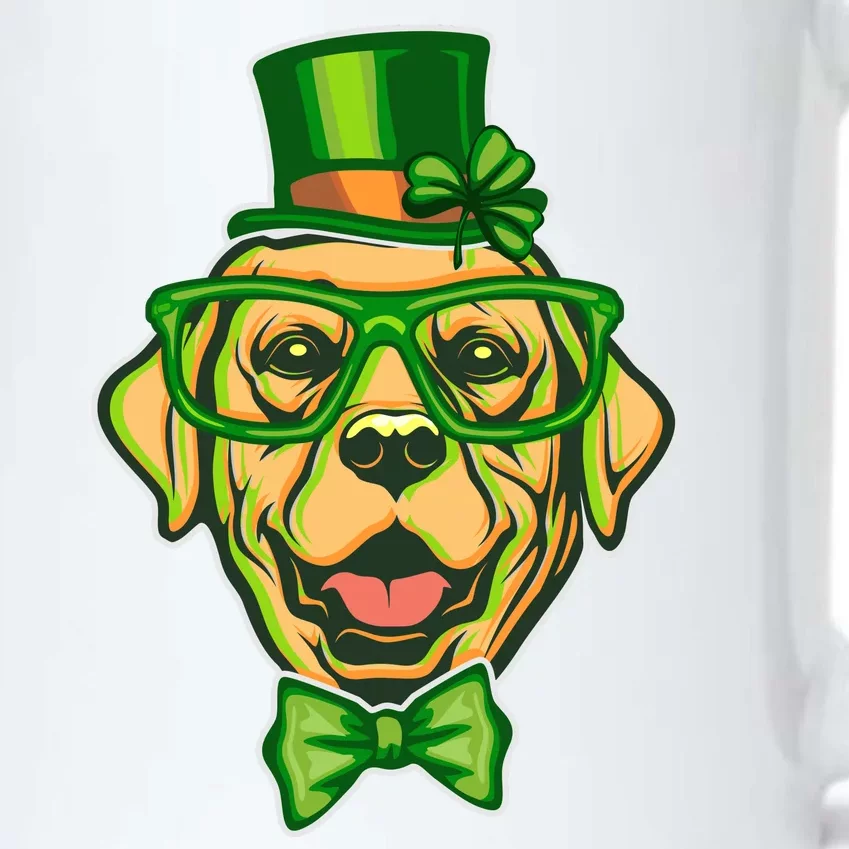 St Patrick's Day Lucky Golden Retriever Dog Black Color Changing Mug