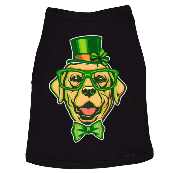 St Patrick's Day Lucky Golden Retriever Dog Doggie Tank