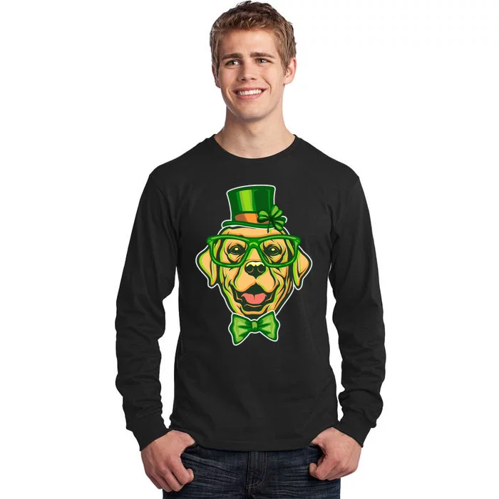 St Patrick's Day Lucky Golden Retriever Dog Tall Long Sleeve T-Shirt