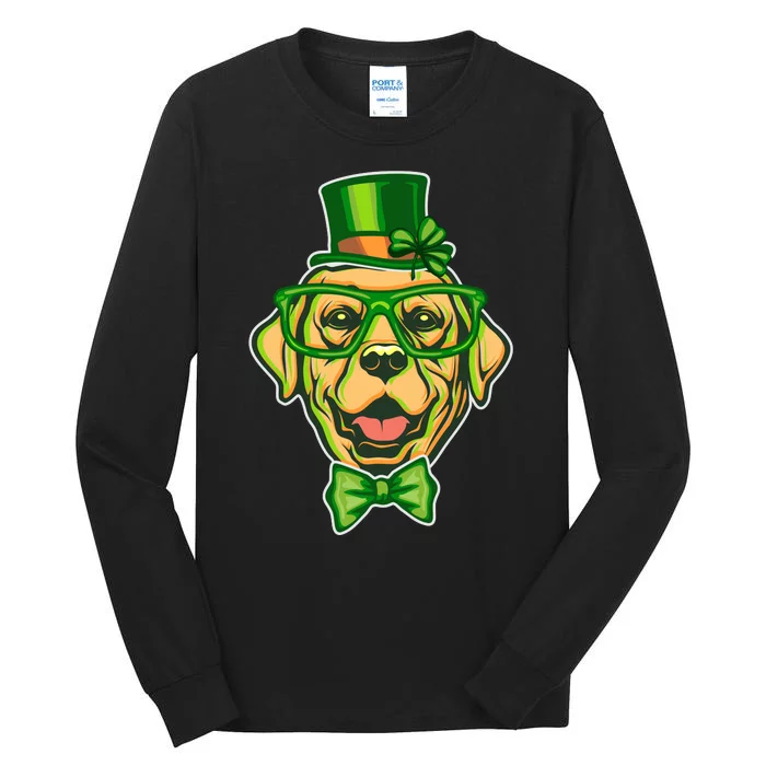 St Patrick's Day Lucky Golden Retriever Dog Tall Long Sleeve T-Shirt