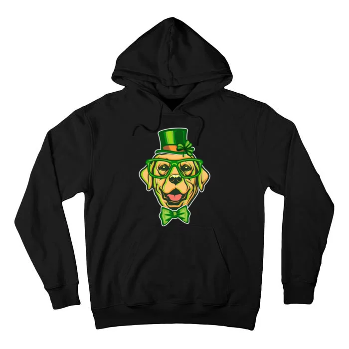 St Patrick's Day Lucky Golden Retriever Dog Tall Hoodie