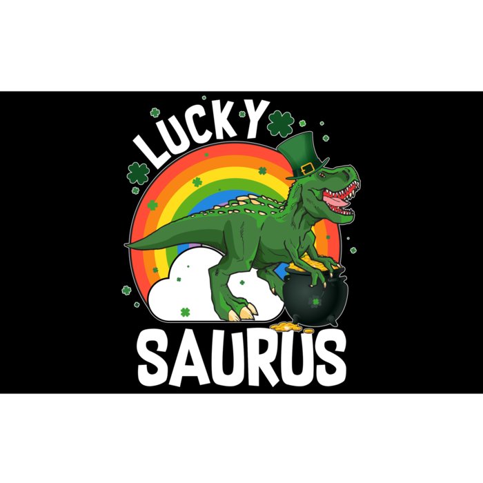 St Patrick's Day Lucky Saurus T-Rex With Pot Of Gold Bumper Sticker