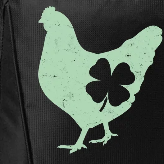 St Patrick's Day Lucky Shamrock Clover Chicken City Backpack