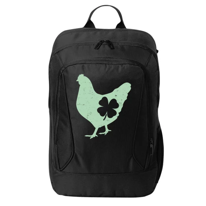 St Patrick's Day Lucky Shamrock Clover Chicken City Backpack