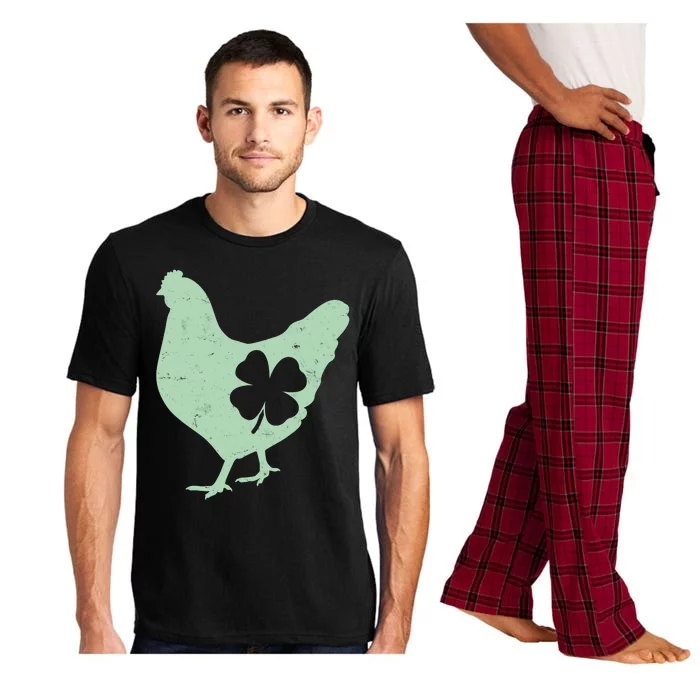 St Patrick's Day Lucky Shamrock Clover Chicken Pajama Set