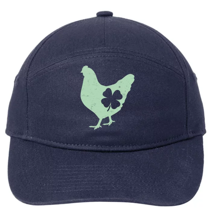 St Patrick's Day Lucky Shamrock Clover Chicken 7-Panel Snapback Hat