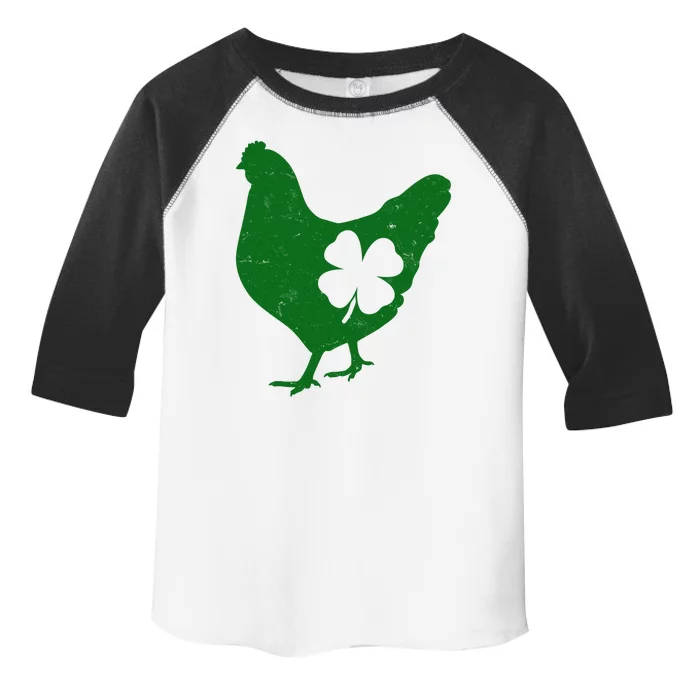 St Patrick's Day Lucky Shamrock Clover Chicken Toddler Fine Jersey T-Shirt