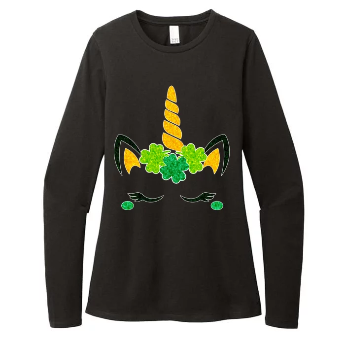 St Patrick's Day Lucky Unicorn Womens CVC Long Sleeve Shirt