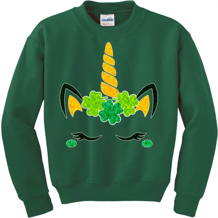 St Patrick's Day Lucky Unicorn Kids Sweatshirt