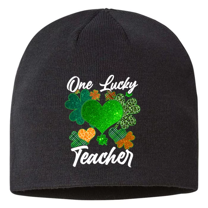 St Patrick's Day One Lucky Teacher 8 1/2in Sustainable Knit Beanie