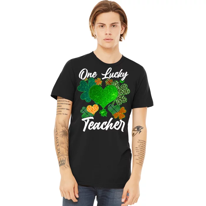 St Patrick's Day One Lucky Teacher Premium T-Shirt