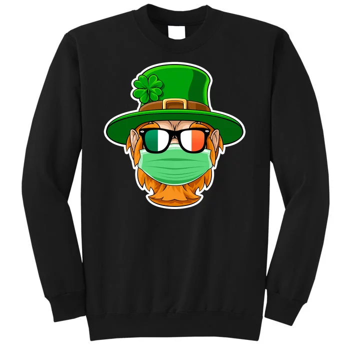 St Patrick's Day Quarantine Leprechaun With Mask Sweatshirt