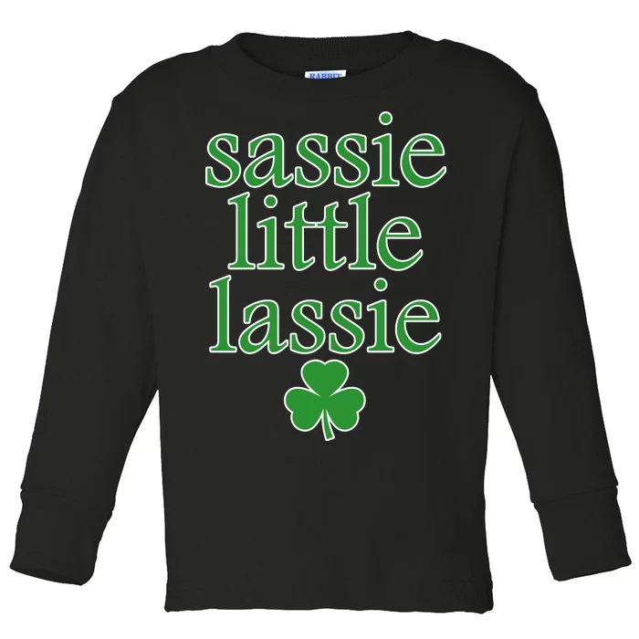 St Patrick's Day Sassie Little Lassie Toddler Long Sleeve Shirt