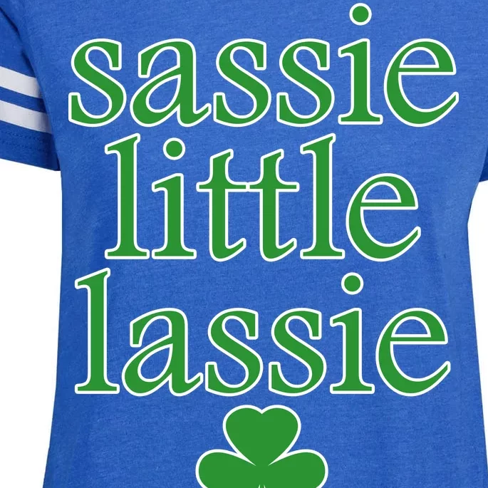 St Patrick's Day Sassie Little Lassie Enza Ladies Jersey Football T-Shirt