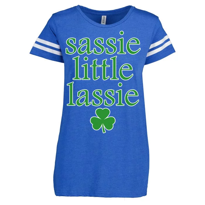 St Patrick's Day Sassie Little Lassie Enza Ladies Jersey Football T-Shirt