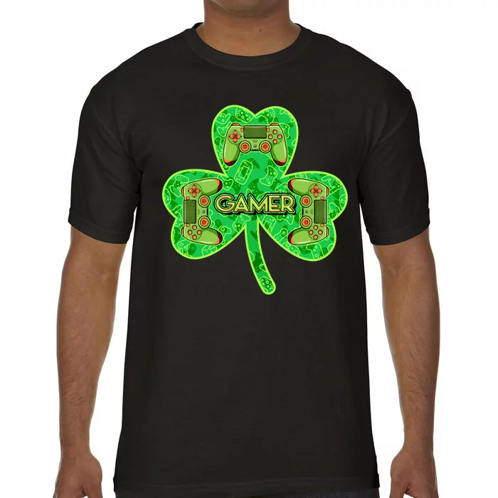 St Patrick's Day Shamrock Gamer Comfort Colors T-Shirt