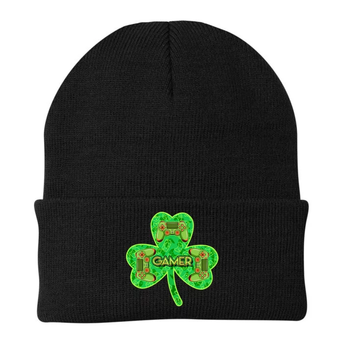 St Patrick's Day Shamrock Gamer Knit Cap Winter Beanie