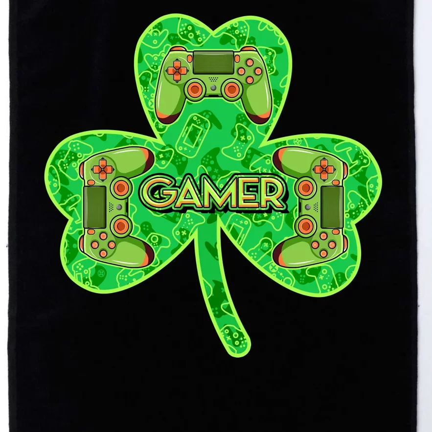 St Patrick's Day Shamrock Gamer Platinum Collection Golf Towel