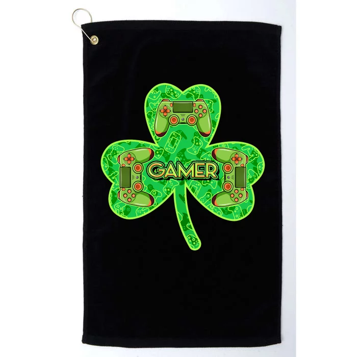 St Patrick's Day Shamrock Gamer Platinum Collection Golf Towel