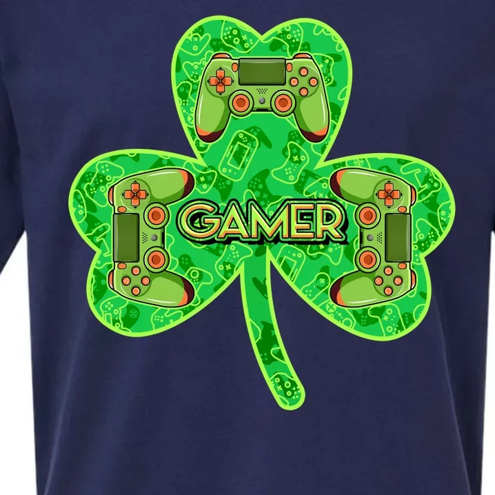 St Patrick's Day Shamrock Gamer Sueded Cloud Jersey T-Shirt