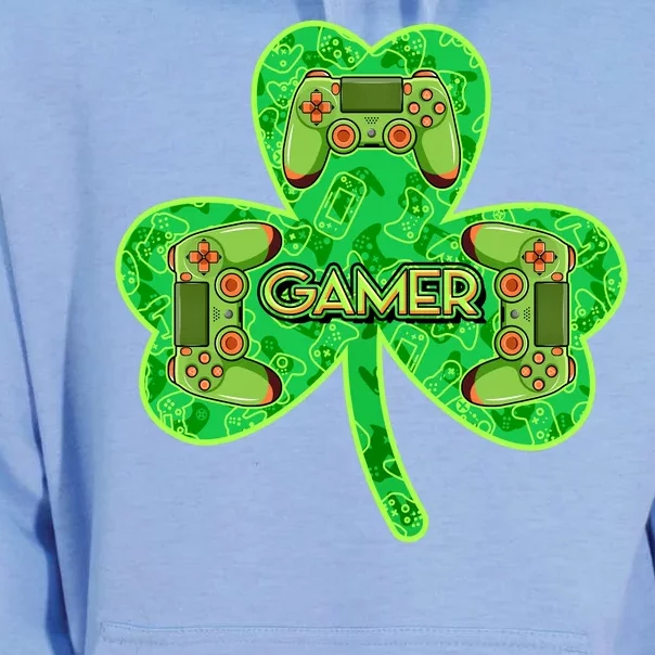 St Patrick's Day Shamrock Gamer Unisex Surf Hoodie