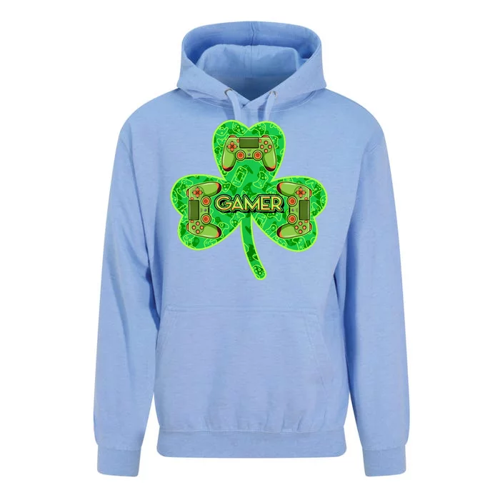 St Patrick's Day Shamrock Gamer Unisex Surf Hoodie