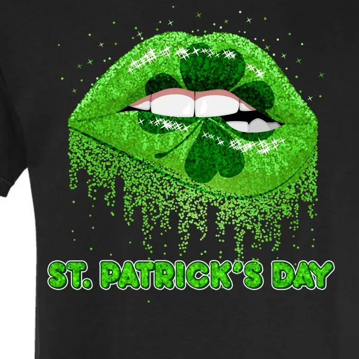 St Patrick's Day Shamrock Irish Lips Garment-Dyed Heavyweight T-Shirt