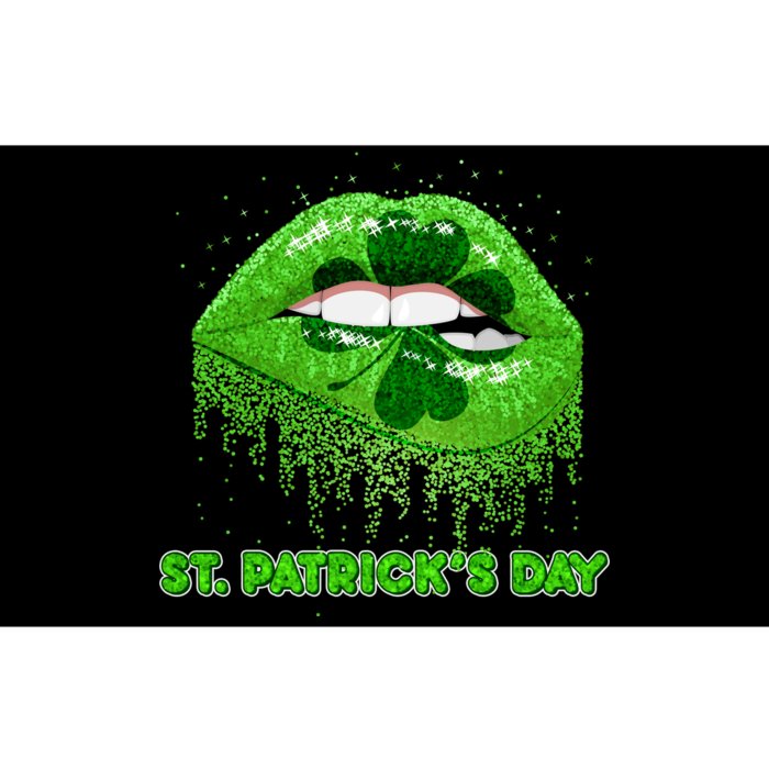 St Patrick's Day Shamrock Irish Lips Bumper Sticker