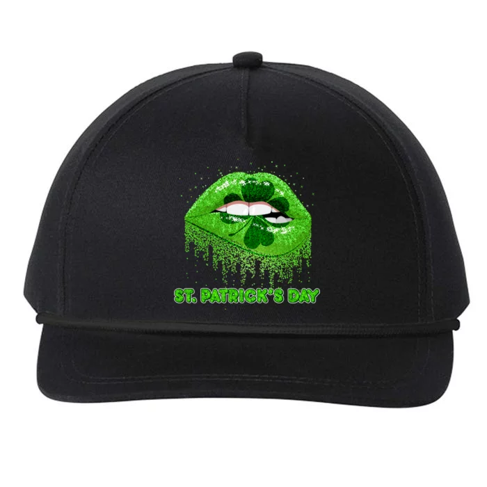 St Patrick's Day Shamrock Irish Lips Snapback Five-Panel Rope Hat