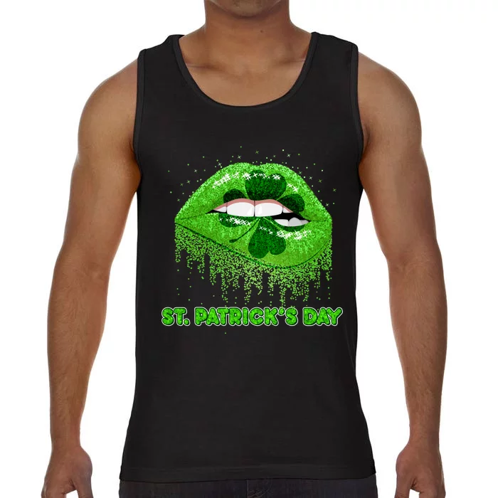 St Patrick's Day Shamrock Irish Lips Comfort Colors® Tank Top