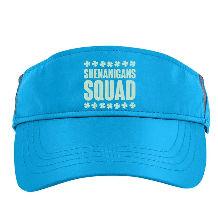 St Patrick's Day Shenanigans Squad Shamrocks Clover Adult Drive Performance Visor