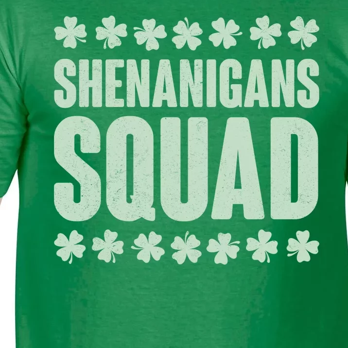 St Patrick's Day Shenanigans Squad Shamrocks Clover Comfort Colors T-Shirt