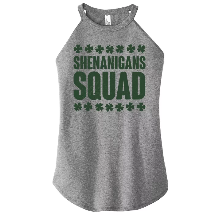 St Patrick's Day Shenanigans Squad Shamrocks Clover Women’s Perfect Tri Rocker Tank